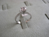 14 carat white gold handmade ring